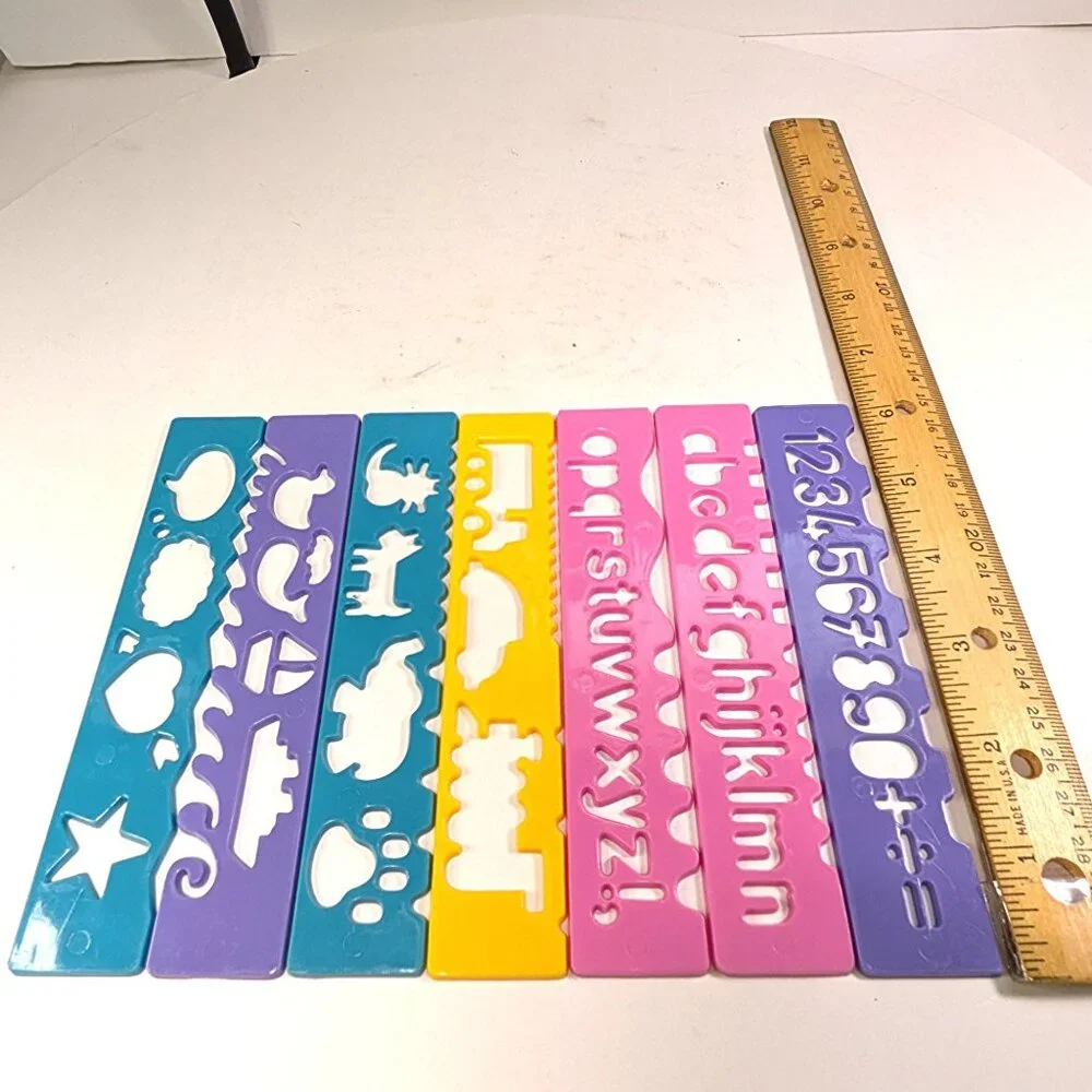 Crayola (3) Stencils binder holes & other stencils